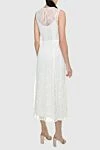 White polyester dress for women Tonet - Fastener: button. lace, belt, sleeveless. 100% polyester. Country of manufacture: Italy. Care: specialized cleaning - photo 4