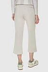 Beige cotton trousers for women Tonet - four pockets. 97% cotton, 3% elastane. zipper. Country of manufacture: Italy. Care: specialized cleaning - photo 4