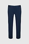 Tonet Blue cotton trousers for women - two pockets. 97% cotton, 3% elastane. zipper. Country of manufacture: Italy. Care: specialized cleaning - photo 1