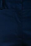 Tonet Blue cotton trousers for women - two pockets. 97% cotton, 3% elastane. zipper. Country of manufacture: Italy. Care: specialized cleaning - photo 5