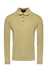 Dalmine Бежеве бавовняне поло з довгим рукавом та класичною планкою коміру (уцінка) - Довгий рукав. 100% бавовна. Гудзики. Країна виробник: Італія. Догляд: спеціалізоване чищення - фото 1