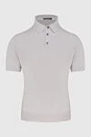 Dalmine Polo made of cotton white for men - 100% cotton. Closure: Buttons. Country of manufacture: Italy. Care: specialized cleaning - photo 1