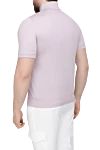 Polo made of cotton white for men Dalmine - 100% cotton. Closure: Buttons. Country of manufacture: Italy. Care: specialized cleaning - photo 4