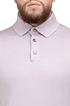 Dalmine Polo made of cotton white for men - 100% cotton. Closure: Buttons. Country of manufacture: Italy. Care: specialized cleaning - photo 5