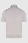 Polo made of cotton white for men Dalmine - 100% cotton. Closure: Buttons. Country of manufacture: Italy. Care: specialized cleaning - photo 6