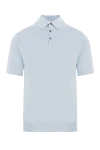Dalmine Поло з коротким рукавом бавовняне світло-блакитне на гудзиках чоловіче - Довгий рукав. 100% бавовна. Гудзики. Країна виробник: Італія. Догляд: спеціалізоване чищення - фото 1