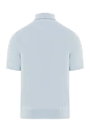 Поло з коротким рукавом бавовняне світло-блакитне на гудзиках чоловіче Dalmine - Довгий рукав. 100% бавовна. Гудзики. Країна виробник: Італія. Догляд: спеціалізоване чищення - фото 6