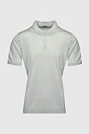 Dalmine Silk polo gray for men - 100% silk. Buttons. Country of manufacture: Italy. Care: specialized cleaning - photo 1