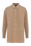 Loro Piana Women's linen shirt-blouse green - 100% linen. buttons. Country of manufacture: Italy. Care: specialized cleaning - photo 1