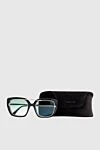 Tom Ford Women's square black glasses with green lenses - ombre effect, original shape of the Frame, logo on the bracket. Additional: UV protection, scratch protection, case included. plastic, metal. green. Country of manufacture: Italy. Care: specialized cleaning - photo 5