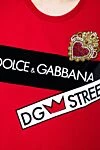 Dolce & Gabbana Футболка з бавовни червона жіноча - принт логотипа. 100% бавовна. Країна виробник: Італія. Догляд: спеціалізоване чищення - фото 5