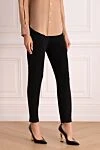 Dolce & Gabbana Women's tailored pants black - viscose, acetate, elastane. zipper. Country of manufacture: Italy. Care: specialized cleaning - photo 3