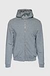 Moorer Cotton and elastane jacket gray for men - Decor: Pattern 