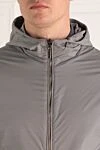 Moorer Cotton and elastane jacket gray for men - Decor: Pattern 