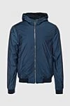 Moorer Cotton and elastane jacket blue for men - Extras: Hood. Composition: 95% cotton, 5% elastane. Closure: Zipper. Pockets: Two side pockets. Country of manufacture: Italy. Care: specialized cleaning - photo 1