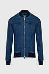 Scissor Scriptor Denim jacket made of cotton, polyester and elastane blue for men - Contrast cuffs. 70% cotton, 28% polyester, 2% elastane. Closure: Zipper. Two chest pockets, two side pockets. Country of manufacture: Italy. Care: specialized cleaning - photo 1