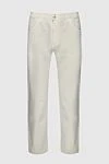 Loro Piana White cotton pants for men - 100% cotton. Closure: button, zipper. two side pockets, two back pockets. Country of manufacture: Italy. Care: specialized cleaning - photo 1