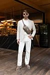 Loro Piana Брюки из хлопка белые мужские - 100% хлопок. пуговица, молния. два боковых кармана, два задних кармана. Страна производитель: Италия. Уход: специализированная чистка - фото 7