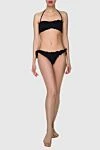 Two-piece swimsuit made of polyamide and elastane black for women MC2 Saint Barth - brooch. 90% polyamide, 10% elastane. Country of manufacture: Italy. Care: specialized cleaning - photo 2