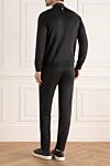 Gray men's silk sports suit Billionaire - Contrast zipper, brand logo. 100% silk. Closure: Drawstring, zipper. Four side pockets. Country of manufacture: Italy. Care: specialized cleaning - photo 4