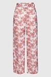 Charo Ruiz Women's red floral print trousers - floral print. cotton, polyester. two side pockets. zipper, button, belt. Country of manufacture: Italy. Care: specialized cleaning - photo 1