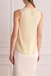 Beige silk and elastane top for women Peserico - 94% silk, 6% elastane. Closure: button. Country of manufacture: Italy. Care: specialized cleaning - photo 4