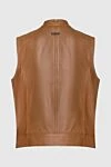 Peserico Brown genuine leather vest for women - 100% genuine leather. Closure: zipper. two side pockets. Country of manufacture: Italy. Care: specialized cleaning - photo 7