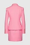 Pink women's cotton skirt suit Balmain - Costume with a backdrop and a babushka, erysipelas. Country of manufacture: Italy. Care: specialized cleaning - photo 6