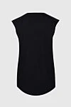 Balmain Black cotton T-shirt for women - Decoration: sleeveless, logo, buttons on the shoulder. 100% cotton. Country of manufacture: Italy. Care: specialized cleaning - photo 7