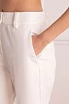 Brunello Cucinelli Women's flared trousers white - flare. two back pockets. cotton, elastane. zipper, hook. Country of manufacture: Italy. Care: specialized cleaning - photo 5