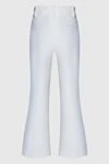 Women's flared trousers white Brunello Cucinelli - flare. two back pockets. cotton, elastane. zipper, hook. Country of manufacture: Italy. Care: specialized cleaning - photo 6