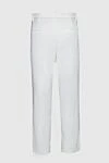 Women's stylish cropped trousers white Brunello Cucinelli - two back pockets. cotton, elastane. zipper, hook. Country of manufacture: Italy. Care: specialized cleaning - photo 6