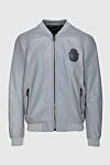 Billionaire Leather jacket gray for men - Brand Emblem. 100% leather. Closure: Zipper. Two zippered side pockets. Country of manufacture: Italy. Care: specialized cleaning - photo 1