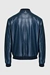 Leather jacket blue for men Billionaire - Brand Emblem. 100% leather. Closure: Zipper. Two zippered side pockets. Country of manufacture: Italy. Care: specialized cleaning - photo 6