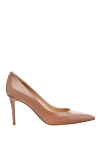 Gianvito Rossi Women's beige leather pumps - logo on the insole. genuine leather. Heel height: 8 centimeters. Country of manufacture: Italy. Care: specialized cleaning - photo 1