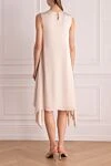 Beige viscose dress for women Peserico - button. asymmetric bottom. 100% viscose. Country of manufacture: Italy. Care: specialized cleaning - photo 4