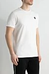 Philipp Plein White cotton T-shirt for men - brand logo. 100% cotton. Country of manufacture: Italy. Care: specialized cleaning - photo 3