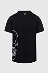 Black cotton T-shirt for men Philipp Plein - brand logo, print. 100% cotton. Country of manufacture: Italy. Care: specialized cleaning - photo 6