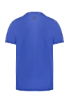 Blue cotton T-shirt with heraldic emblem and rhinestones (markdown) Billionaire - Decoration: rhinestones, brand logo. Material: 100% cotton. Country of manufacture: Italy. Care: specialized cleaning - photo 6