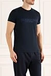 Billionaire Cotton T-shirt blue for men - logo. 100% cotton. Country of manufacture: Italy. Care: specialized cleaning - photo 3