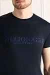 Billionaire Cotton T-shirt blue for men - logo. 100% cotton. Country of manufacture: Italy. Care: specialized cleaning - photo 5