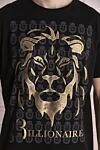 Billionaire Black cotton T-shirt for men - logo print, animal print. 100% cotton. Country of manufacture: Italy. Care: specialized cleaning - photo 5