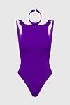 The Attico Swimsuit compatible with polyamide and elastane purple women's - 90% polyamide, 10% elastane. Closure: ties. Country of manufacture: Italy. Care: specialized cleaning - photo 1