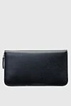 Cesare di Napoli Men's clutch bag made of genuine leather black - 100% genuine leather. Closure: Zipper. Two compartments. Country of manufacture: Italy. Care: specialized cleaning - photo 1