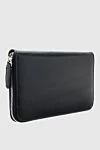 Cesare di Napoli Men's clutch bag made of genuine leather black - 100% genuine leather. Closure: Zipper. Two compartments. Country of manufacture: Italy. Care: specialized cleaning - photo 3