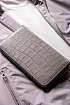 Cesare di Napoli Men's clutch bag made of crocodile leather gray - Textured leather. 100% crocodile skin. Closure: Zipper. Two compartments. Country of manufacture: Italy. Care: specialized cleaning - photo 7