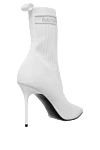 Women's white sock-style boots with a logo Balmain - boot-stocking, logo on the freebie. textile. Heel height: 10 centimeters. Country of manufacture: Italy. Care: specialized cleaning - photo 4