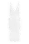 Balmain White viscose and polyamide dress for women - zipper. narrow straps. 83% viscose, 17% polyamide. Country of manufacture: Italy. Care: specialized cleaning - photo 1