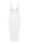 White viscose and polyamide dress for women Balmain - zipper. narrow straps. 83% viscose, 17% polyamide. Country of manufacture: Italy. Care: specialized cleaning - photo 6