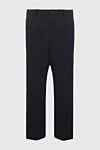 Saint Laurent Women's black woolen cropped pants - two pockets. 100% wool. zipper, button. Country of manufacture: Italy. Care: specialized cleaning - photo 1